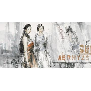 王国栋国画人物都市丽人字画之家