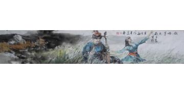 王国栋国画人物歌唱草原字画之家