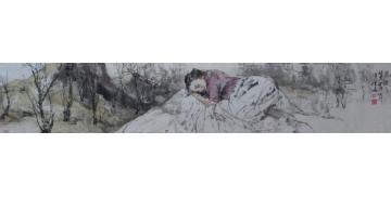 王国栋国画人物荒坡之梦字画之家