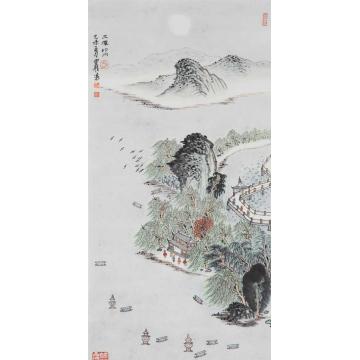 沈明权国画山水西湖十景三潭印月字画之家