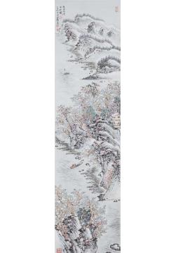 沈明权国画山水冬字画之家
