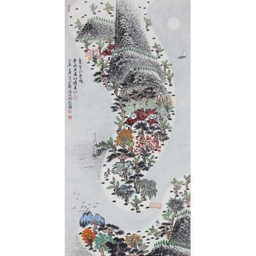 沈明权国画山水童年作的梦字画之家