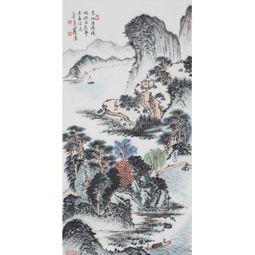 沈明权国画山水朱熹诗意字画之家