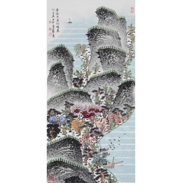 沈明权国画山水梦故乡字画之家
