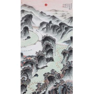 沈明权国画山水富春日出字画之家