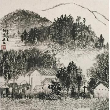 谢锦华国画山水韶关坪田写生字画之家