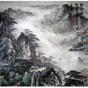 吴进良国画山水锦绣前程字画之家