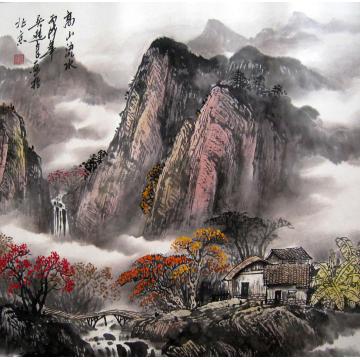 吴进良国画山水高山流水字画之家