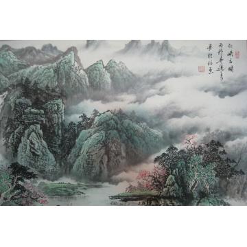 吴进良国画山水江峡云烟字画之家
