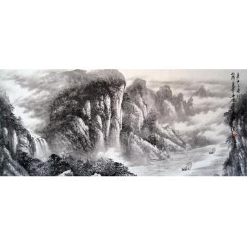 吴进良国画山水长江三峡行字画之家