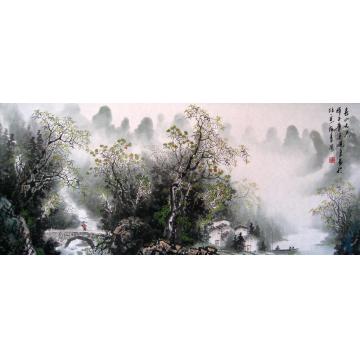 吴进良国画山水春山无尽字画之家