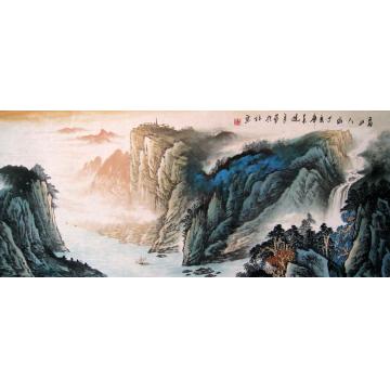 吴进良国画山水高山人家字画之家