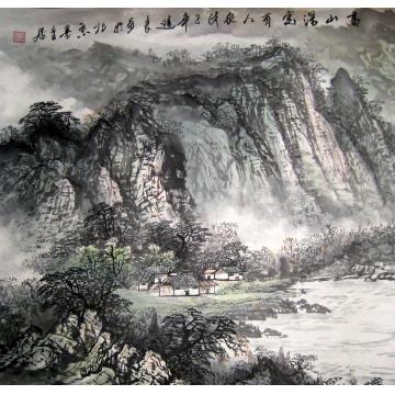 吴进良国画山水高山深处有人家字画之家