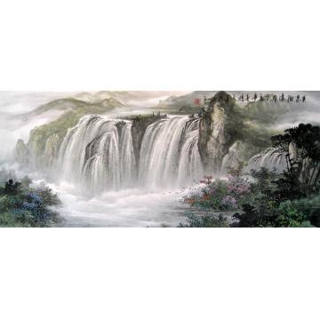 吴进良国画山水黄果树瀑布字画之家