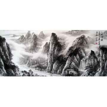 吴进良国画山水江峡深处字画之家
