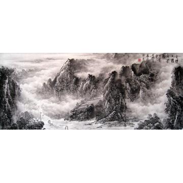 吴进良国画山水交晖又耀村前树字画之家