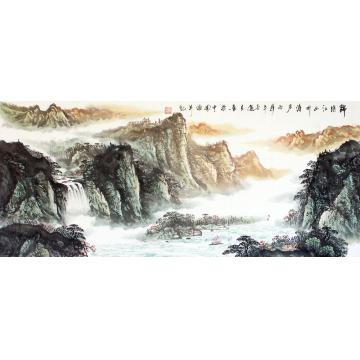 吴进良国画山水锦绣江山听涛声中南海字画之家