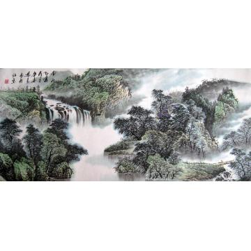 吴进良国画山水南山飞瀑字画之家