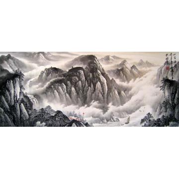吴进良国画山水山谷泊舟字画之家