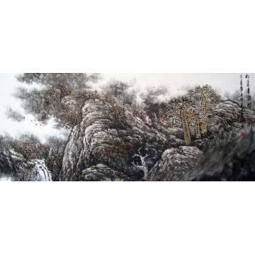 吴进良国画山水松泉清澈图字画之家
