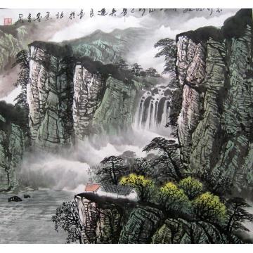 吴进良国画山水太行深处有人家字画之家