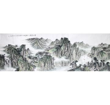 吴进良国画山水溪山春晓字画之家