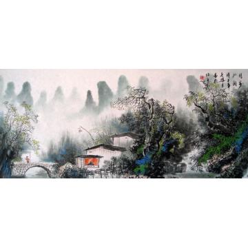 吴进良国画山水信步山间字画之家