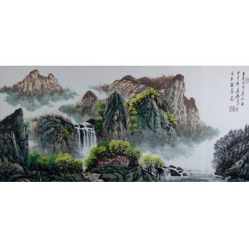 吴进良国画山水春来太行美如画字画之家
