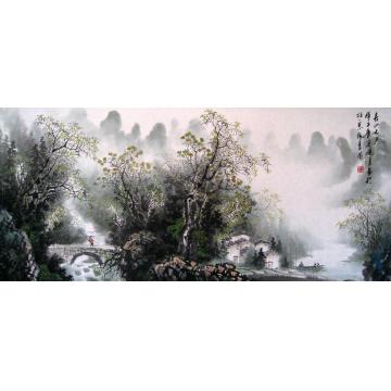 吴进良国画山水春山无尽字画之家
