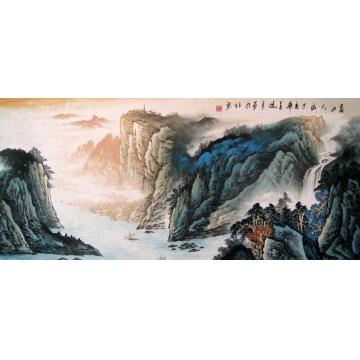 吴进良国画山水高山人家字画之家