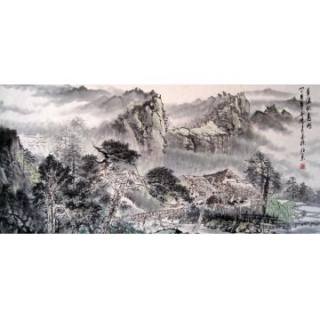 吴进良国画山水黄源秋意图字画之家