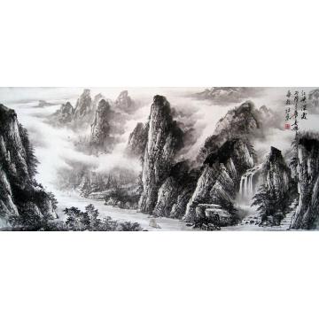 吴进良国画山水江峡深处字画之家