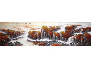 吴进良国画山水锦绣江山 强我中华字画之家