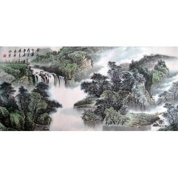 吴进良国画山水南山飞瀑字画之家