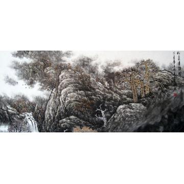 吴进良国画山水松泉清澈图字画之家
