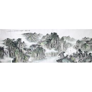 吴进良国画山水溪山春晓字画之家