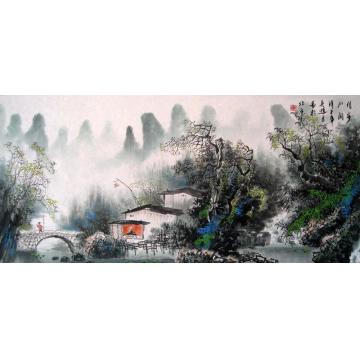 吴进良国画山水信步山间字画之家