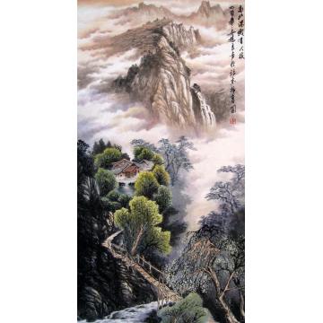 吴进良国画山水高山深处有人家字画之家