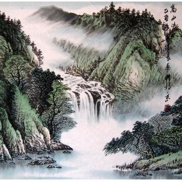 吴进良国画山水高山流水字画之家