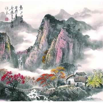 吴进良国画山水高山流水字画之家