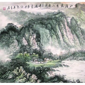 吴进良国画山水高山深处有人家字画之家