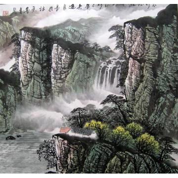 吴进良国画山水太行深处有人家字画之家