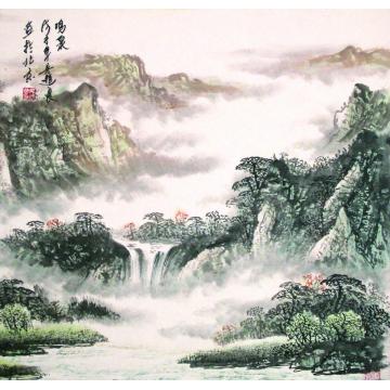 吴进良国画山水鸣泉字画之家