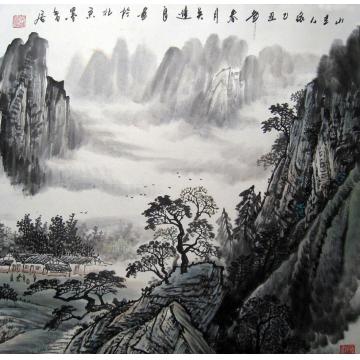 吴进良国画山水山里人家字画之家
