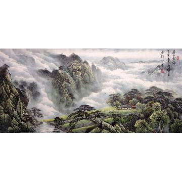 吴进良国画山水春山云海字画之家