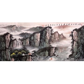吴进良国画山水高山流水字画之家