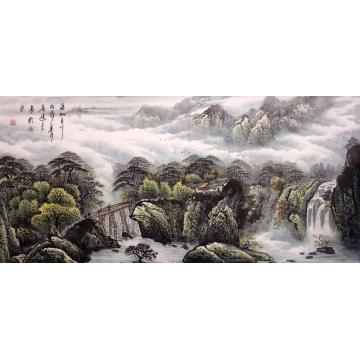吴进良国画山水海纳百川字画之家
