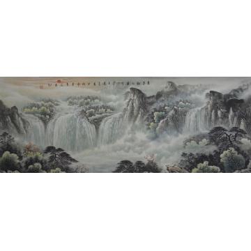 吴进良国画山水黄果树飞瀑字画之家