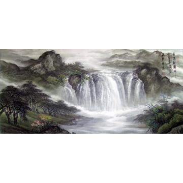 吴进良国画山水黄果树瀑布字画之家