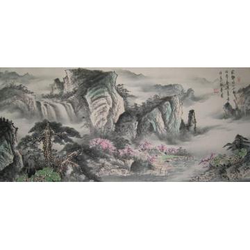 吴进良国画山水寂静的小山村字画之家